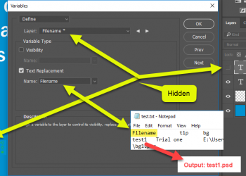 Tự động xuất file hình hàng loạt theo thư viện có sẵn bằng tính năng variables trên Adobe Photoshop