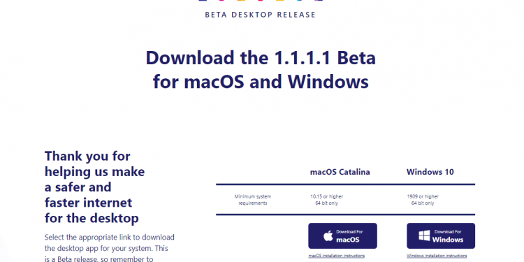 WARP 1.1.1.1 cho máy tính