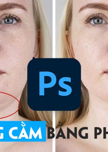 cách xóa nọng cằm bằng photoshop