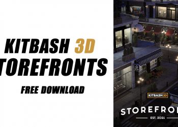 tải miễn phí thư viện kitbash3d Storefronts
