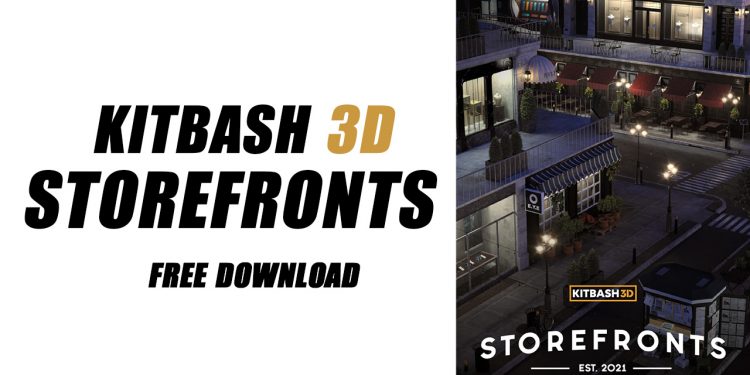 tải miễn phí thư viện kitbash3d Storefronts