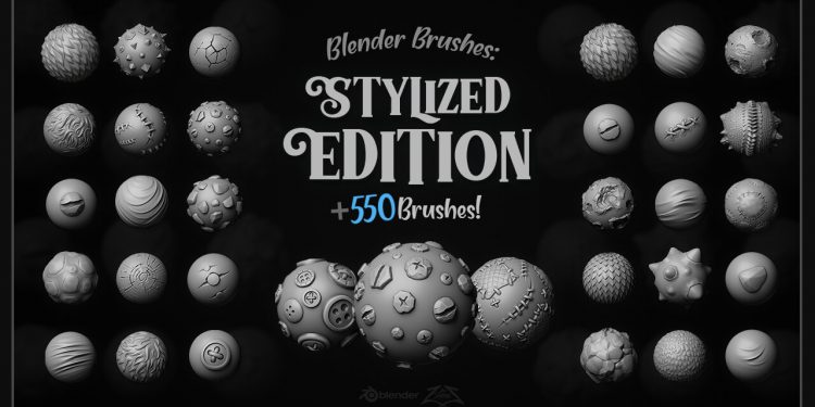 550+ Blender Brushes: Stylized Edition (4K Alphas Included)